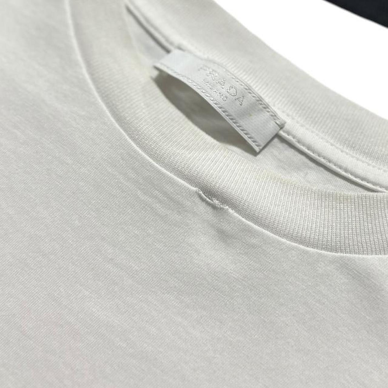 Prada White Print T-Shirt | XL, White