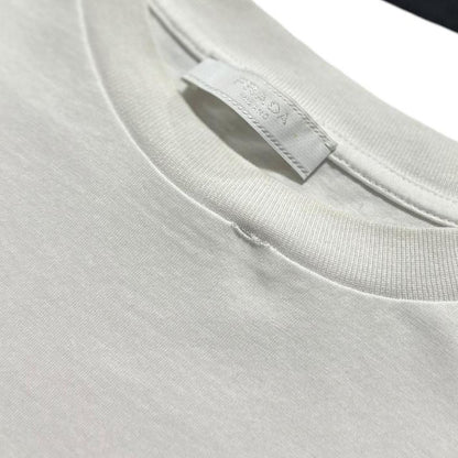 Prada White Print T-Shirt | XL, White
