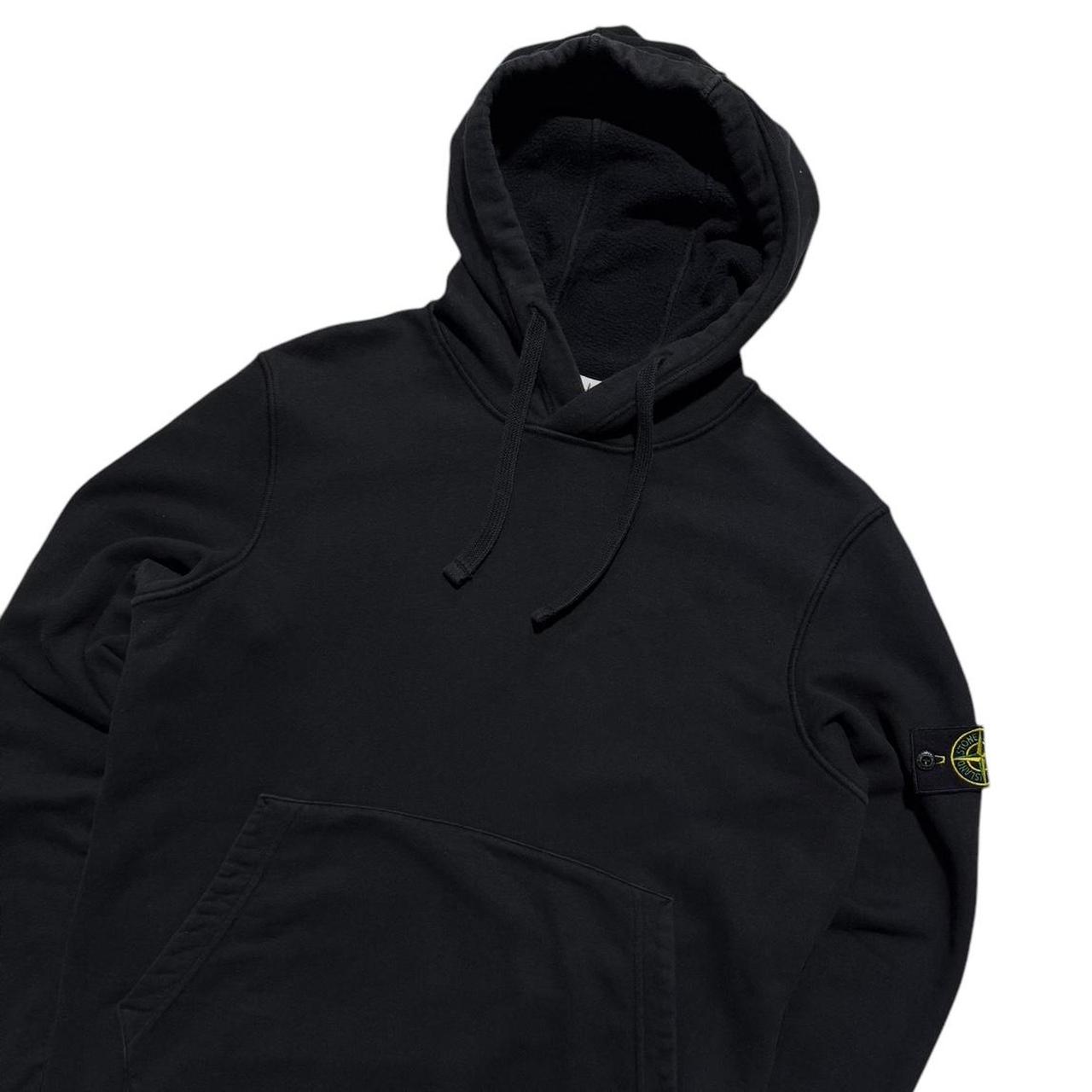 Stone Island Black Pullover Hoodie | Large, Black