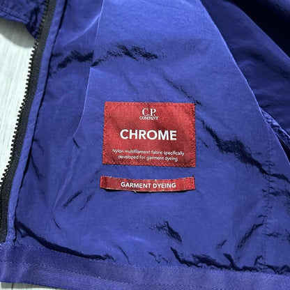 CP Company Blue Nylon Chrome Goggle Jacket - Known Source