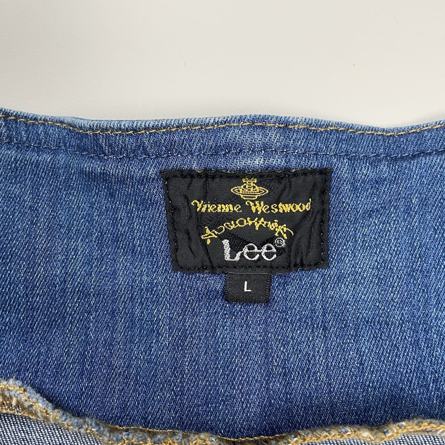 Vivienne Westwood Lee Denim Corset, Size Large L | O/S, Blue