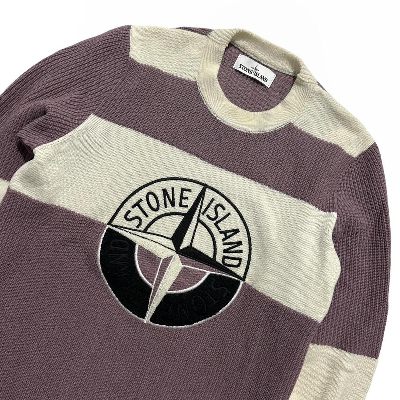 Stone Island Purple Knit Compass Crewneck - Known Source