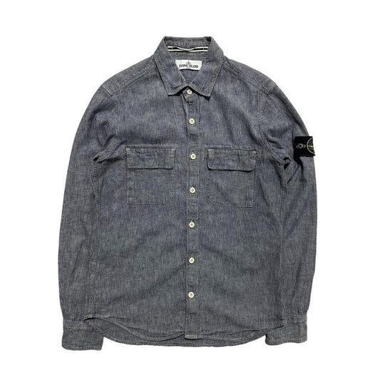 Stone Island Denim Double Pocket Shirt - Known Source