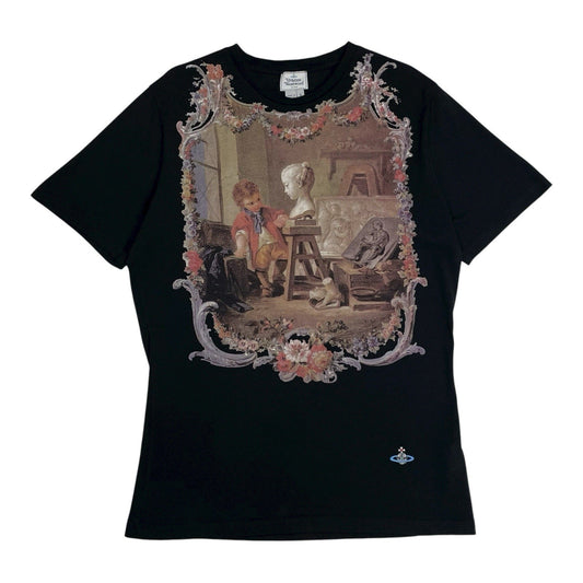 Vivienne Westwood Sculpture Boy Boucher Painting T-Shirt, Size Small | O/S, Black