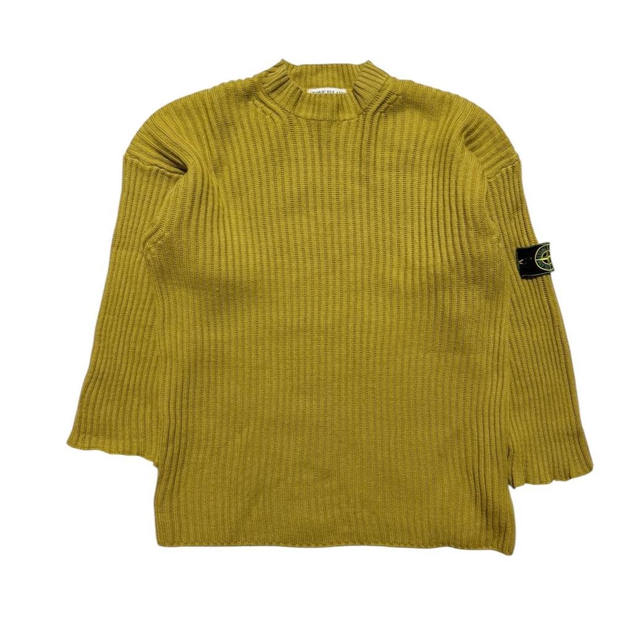 Stone Island 1997 Ribbed Jumper | XL, Mustard