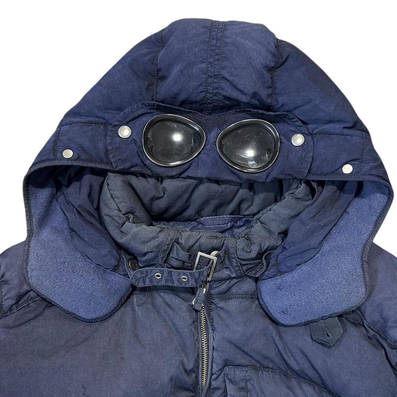 CP Company Blue Down Goggle Jacket