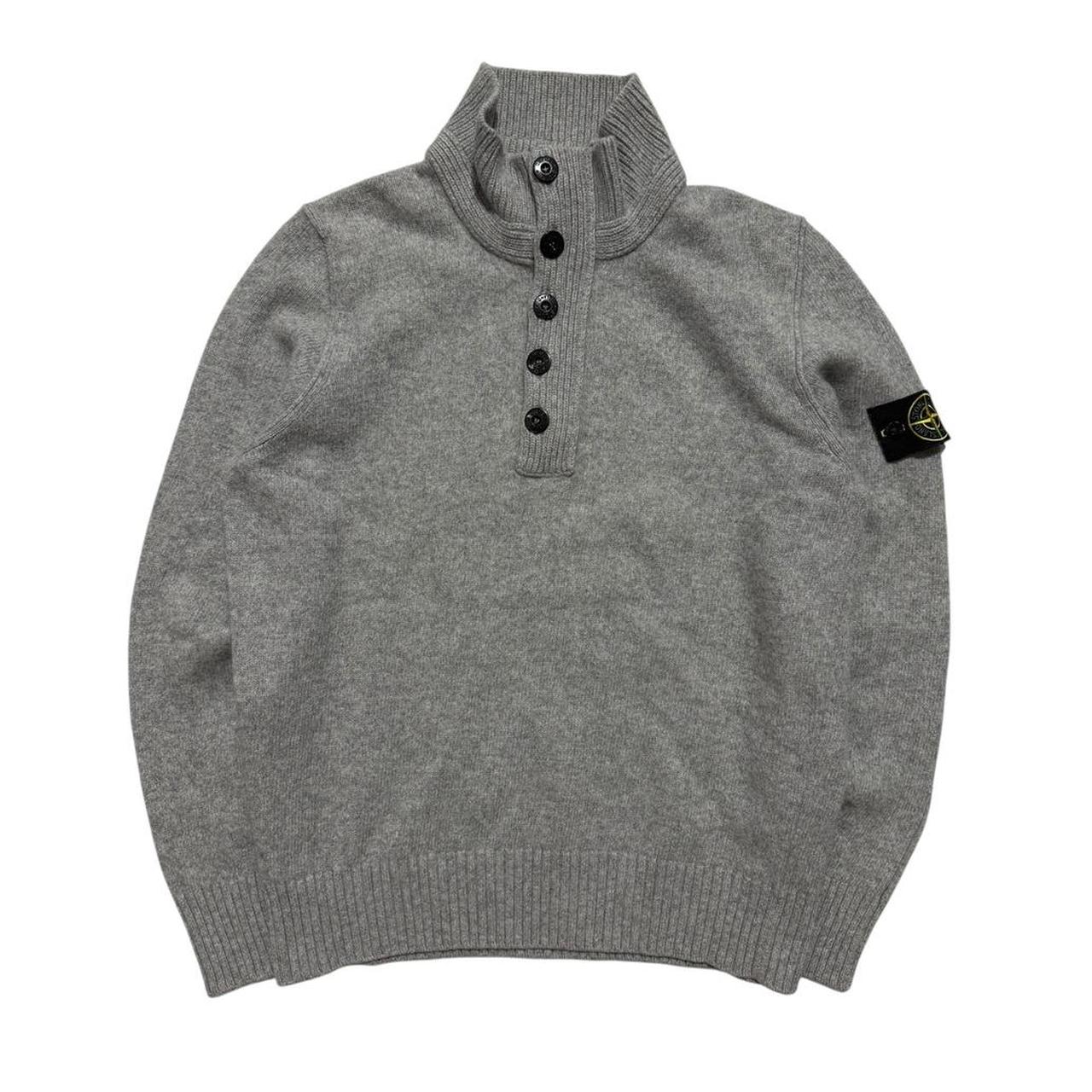 Stone Island Wool Pullover | Large, Heather Grey