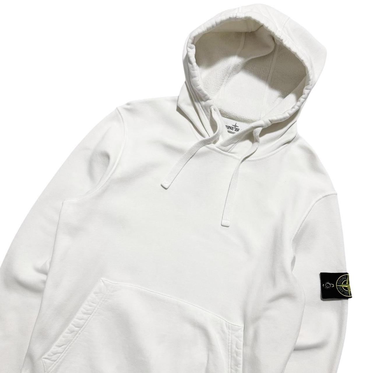 Stone Island White Pullover Hoodie