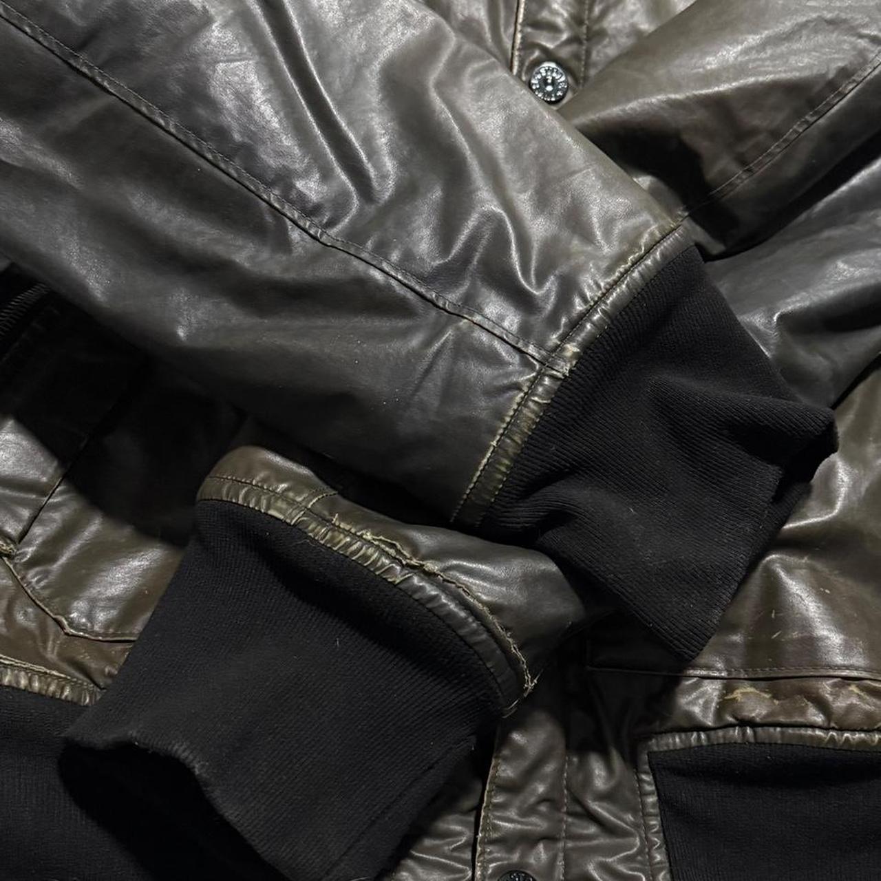 Stone Island Waxed Ice Jacket | XXL, Olive Green