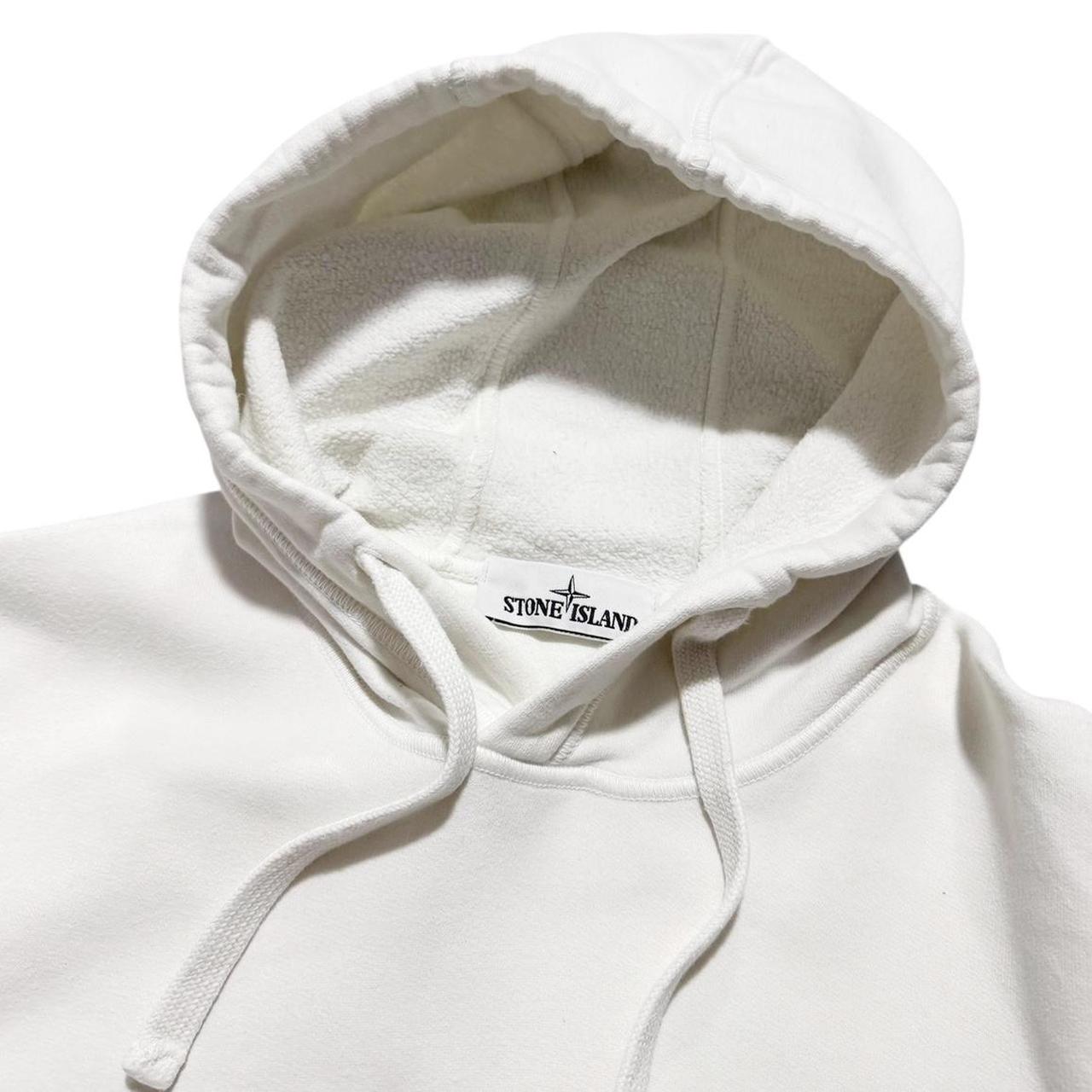 Stone Island White Pullover Hoodie