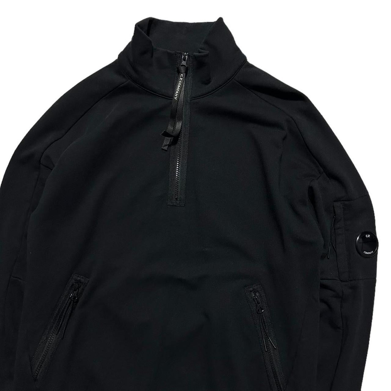 CP Company Black Quarter Zip Pullover