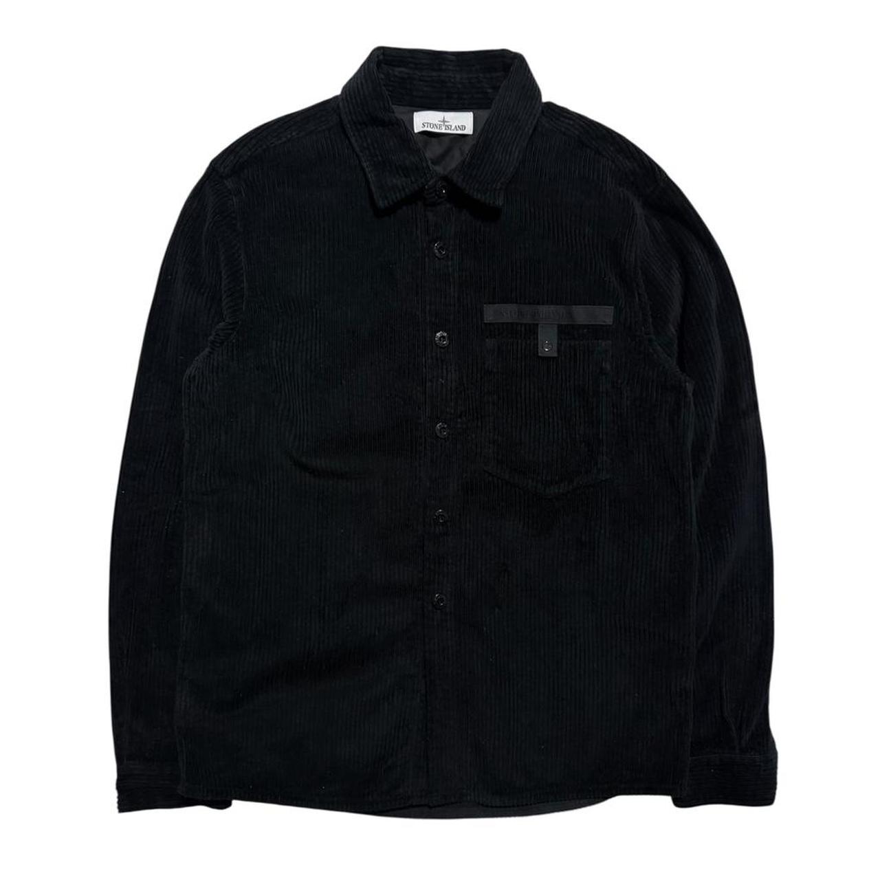 Stone Island Black Heavy Corduroy Shirt | Large, Black