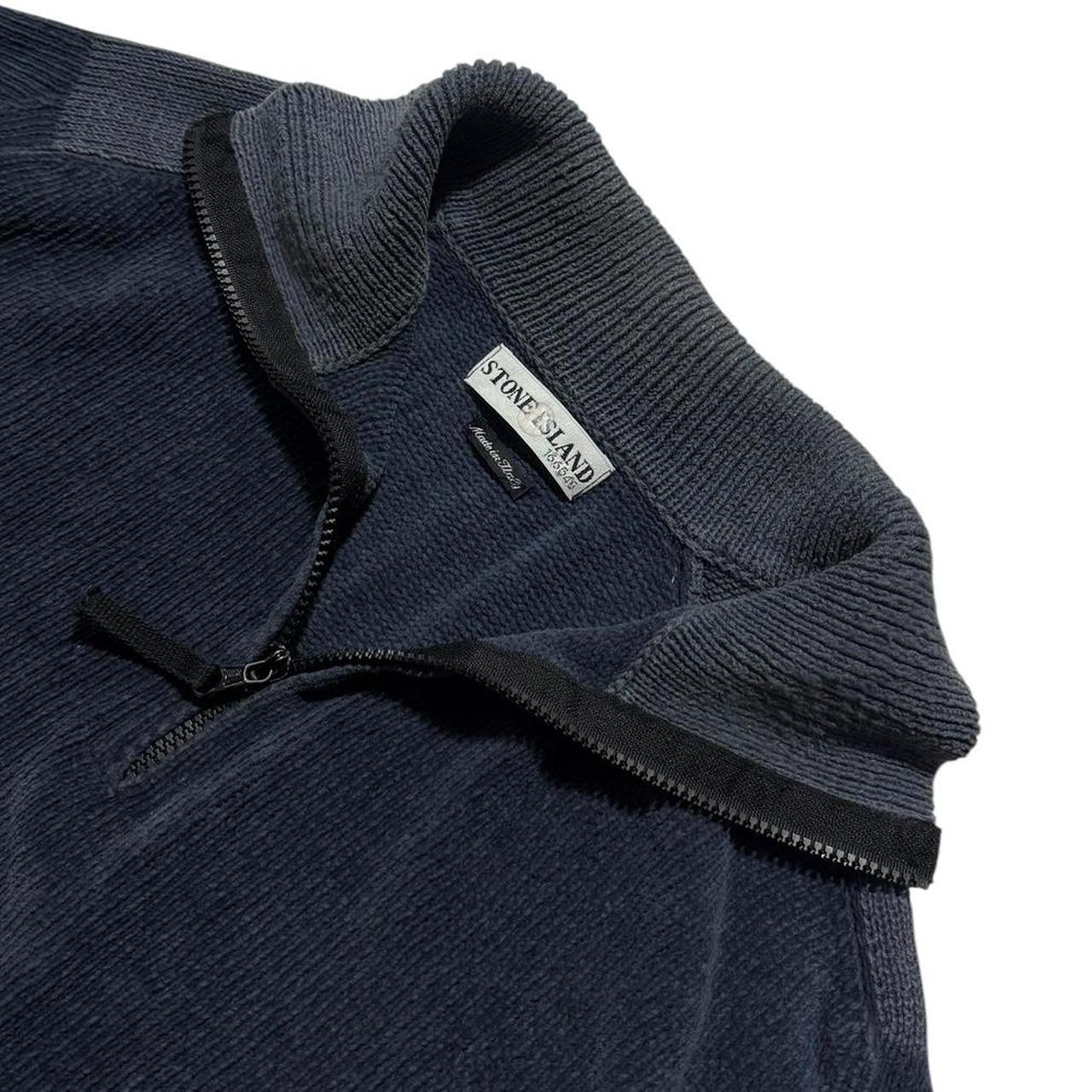 Stone Island Ribbed Cotton Quarter Zip