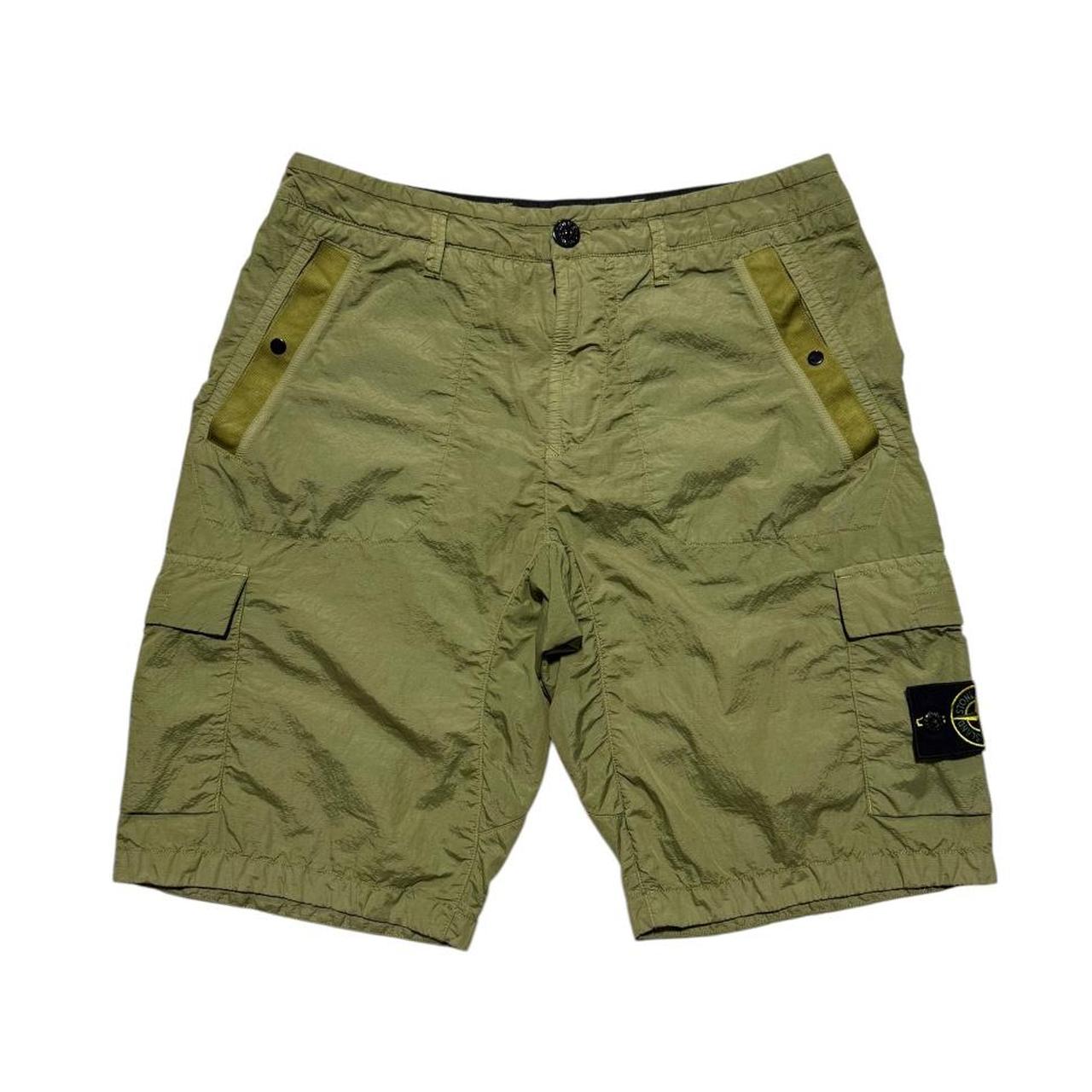 Stone Island Nylon Metal Shorts | W29, Olive Green