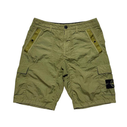 Stone Island Nylon Metal Shorts | W29, Olive Green