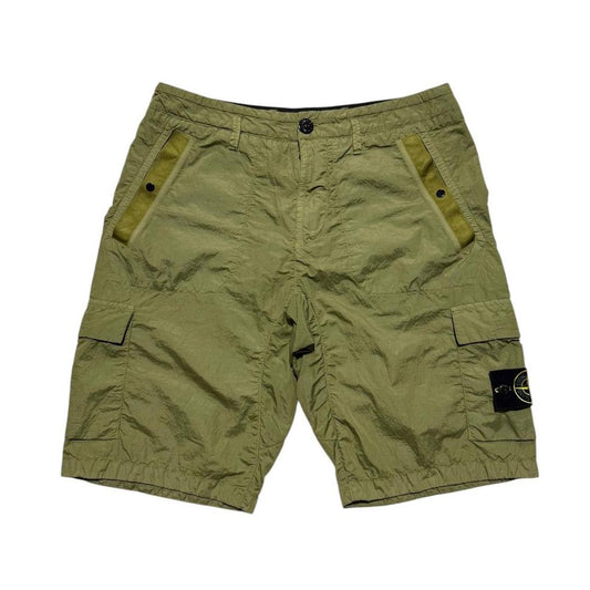 Stone Island Nylon Metal Shorts | W29, Olive Green
