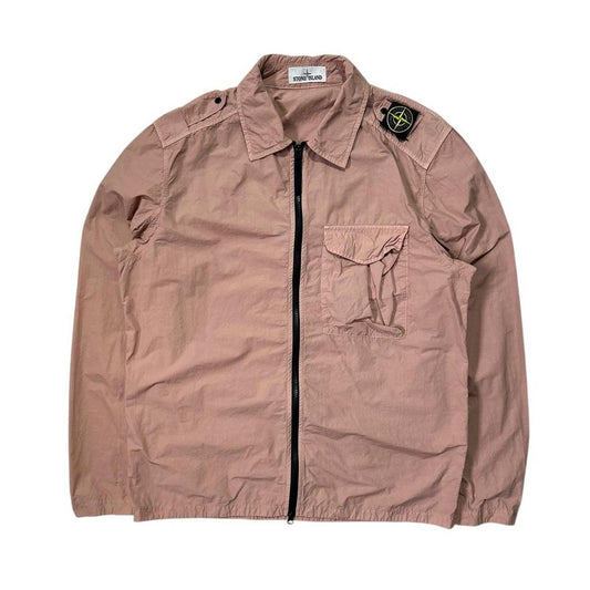 Stone Island Pink Shoulder Badge Overshirt