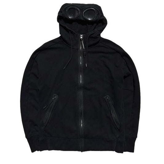 CP Company Black Full Zip Goggle Hoodie