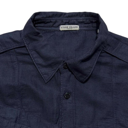 Stone Island Navy Cotton Shirt