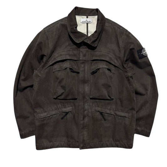 Stone Island 2025 Raso Gommato Laser Camo Jacket