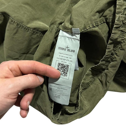 Stone Island Canvas Overshirt | Large, Olive Green