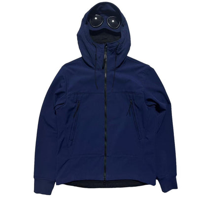 CP Company Blue Soft Shell Goggle Jacket