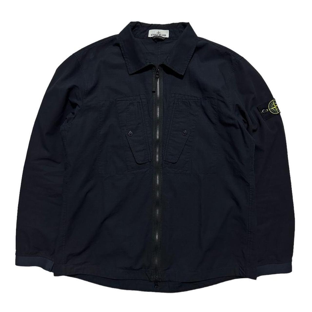 Stone Island Navy Double Pocket Overshirt - Known Source