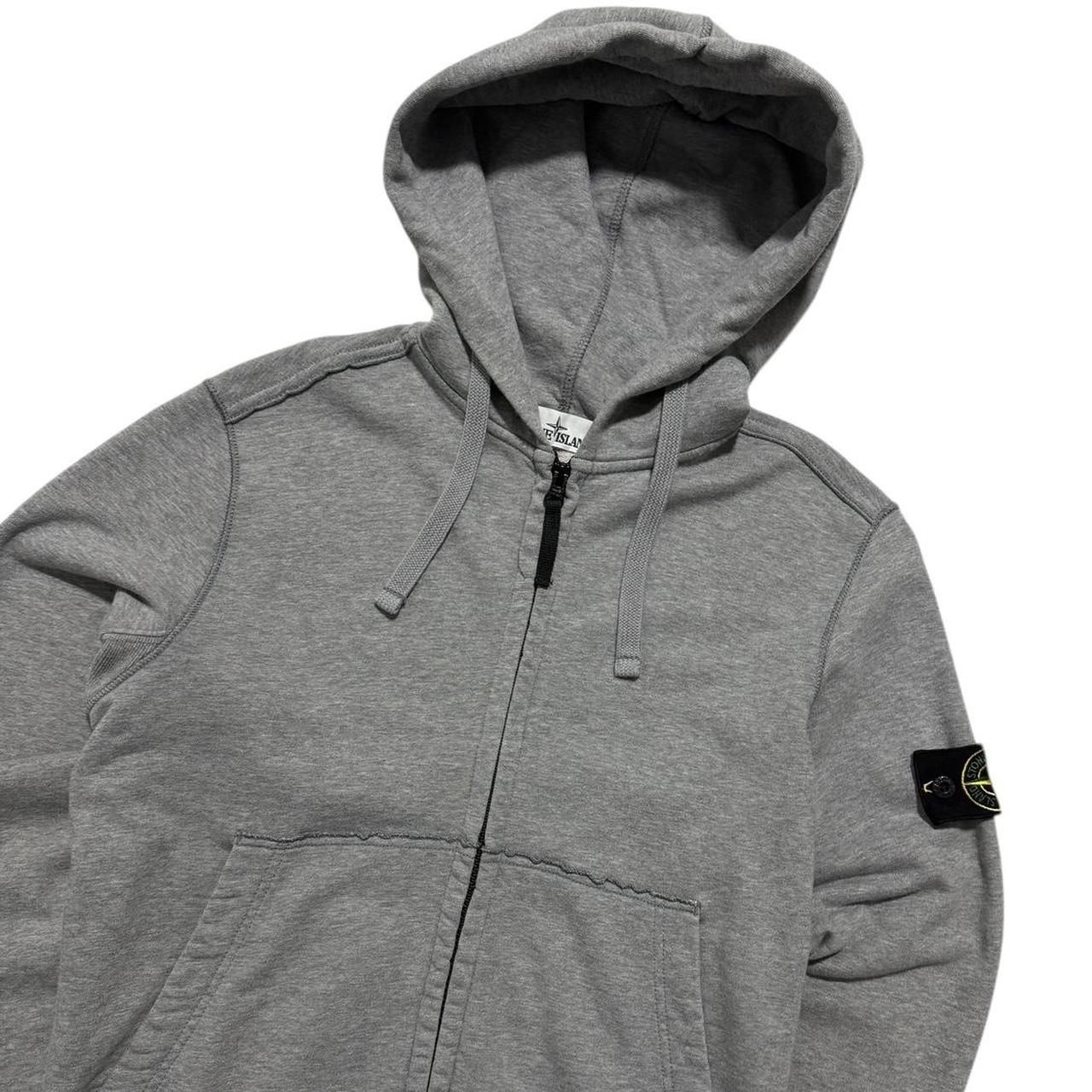 Stone Island Grey Full Zip Hoodie