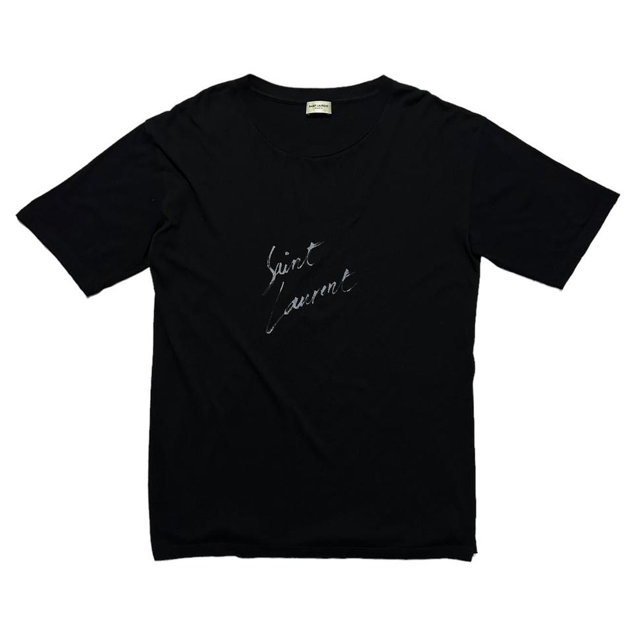 Saint Laurent Front Print Black T-Shirt