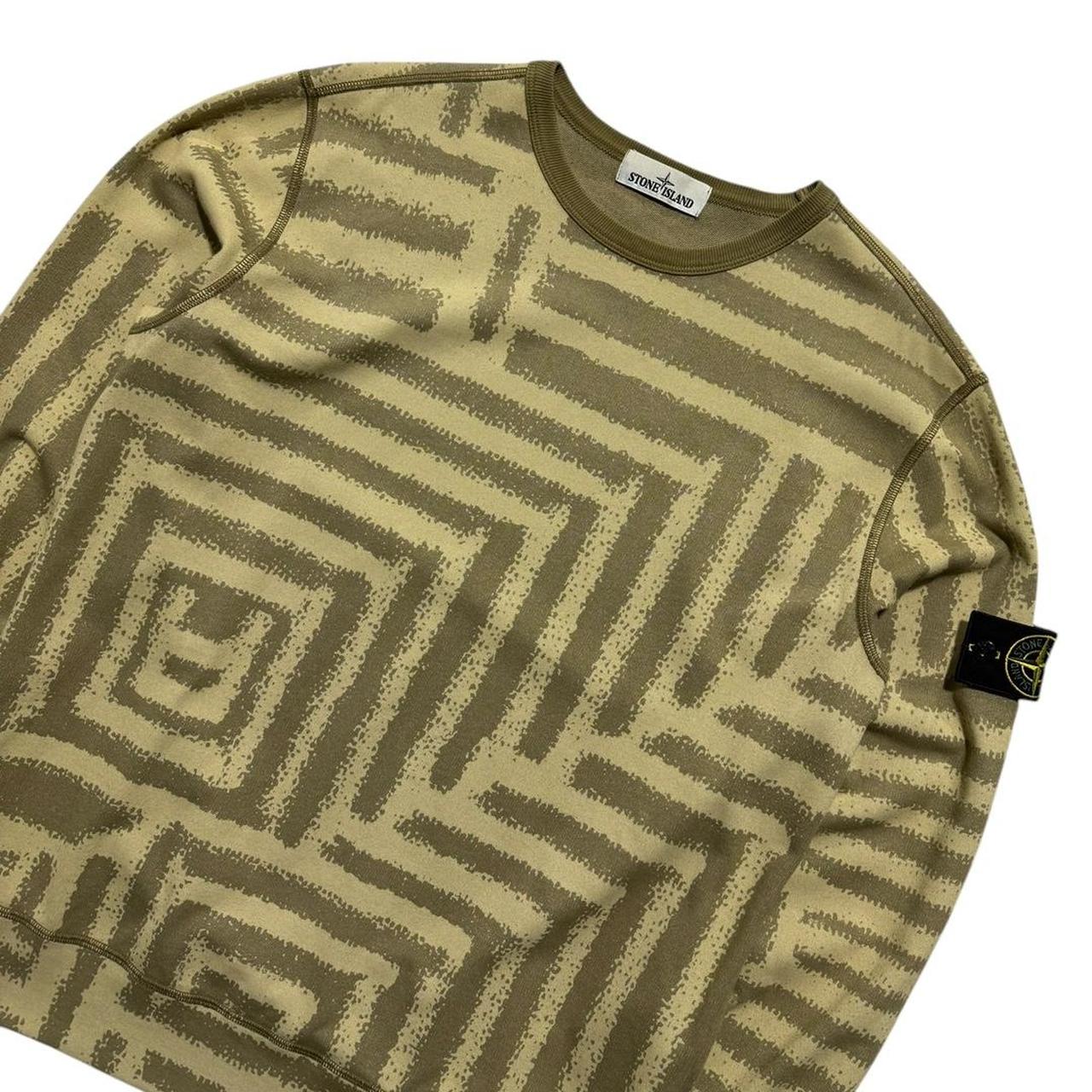 Stone Island Maze Print Pullover Crewneck