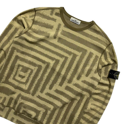 Stone Island Maze Print Pullover Crewneck