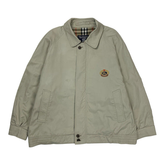 Vintage Burberry Nova Check Crest Harrington Jacket, Size Medium | O/S, Red