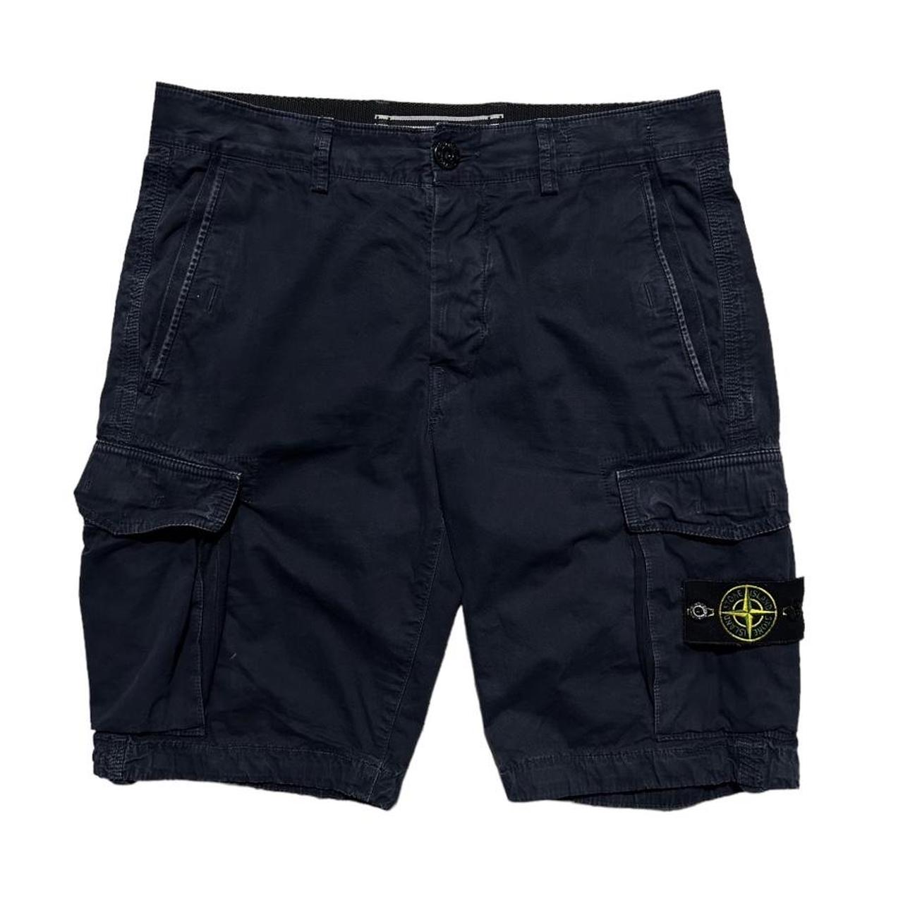 Stone Island Dark Navy Cargos Shorts | W30, Navy