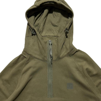 CP Company Zip Down Khaki Hoodie