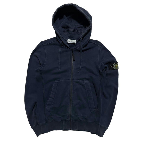 Stone Island Blue Full Zip Hoodie - Known Source