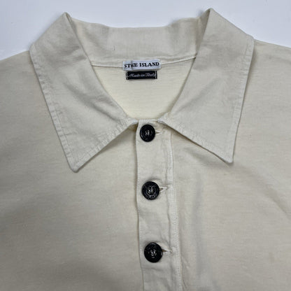 Vintage Stone Island Compact Polo Shirt, Size Large | O/S, Cream