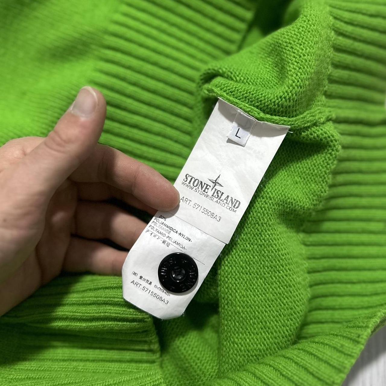 Stone Island Green Quarter Zip Pullover