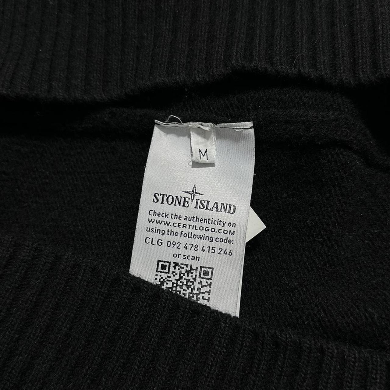 Stone Island Black Wool Pullover Crewneck