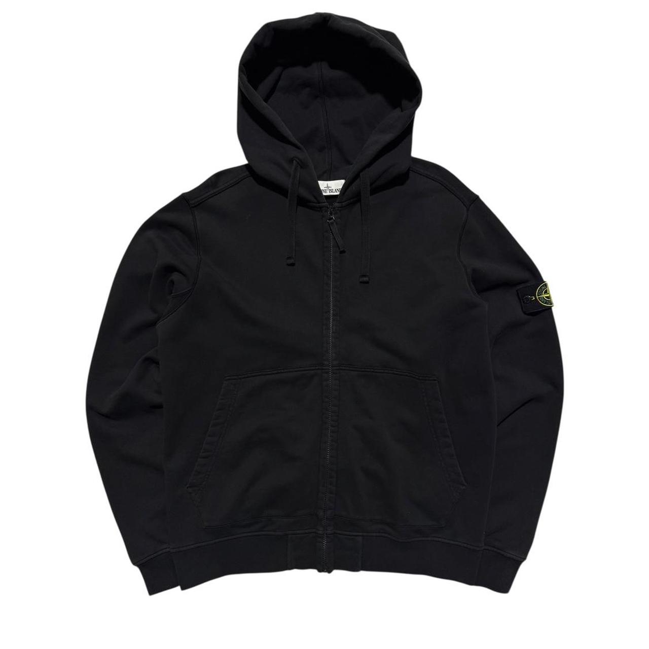 Stone Island Full Zip Hoodie | XXL, Black