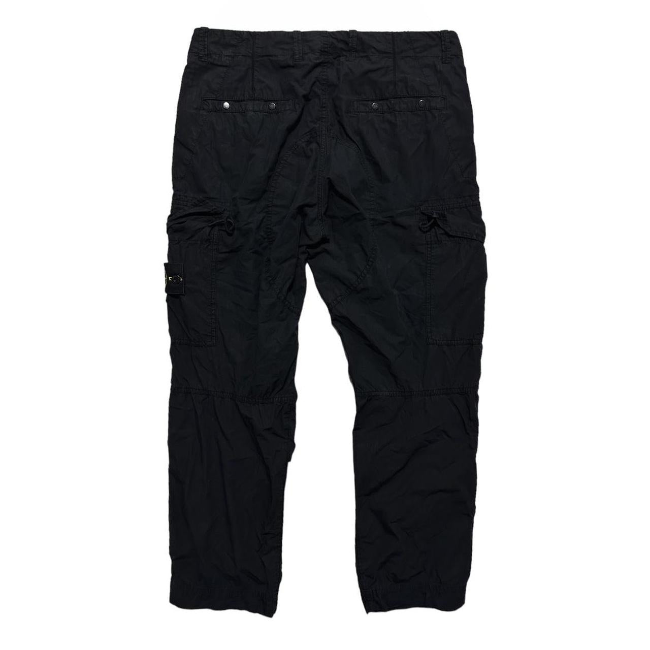 Stone Island Black Cropped Combat Cargos