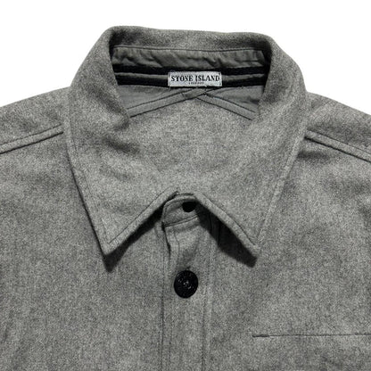 Stone Island Grey Wool Overshirt