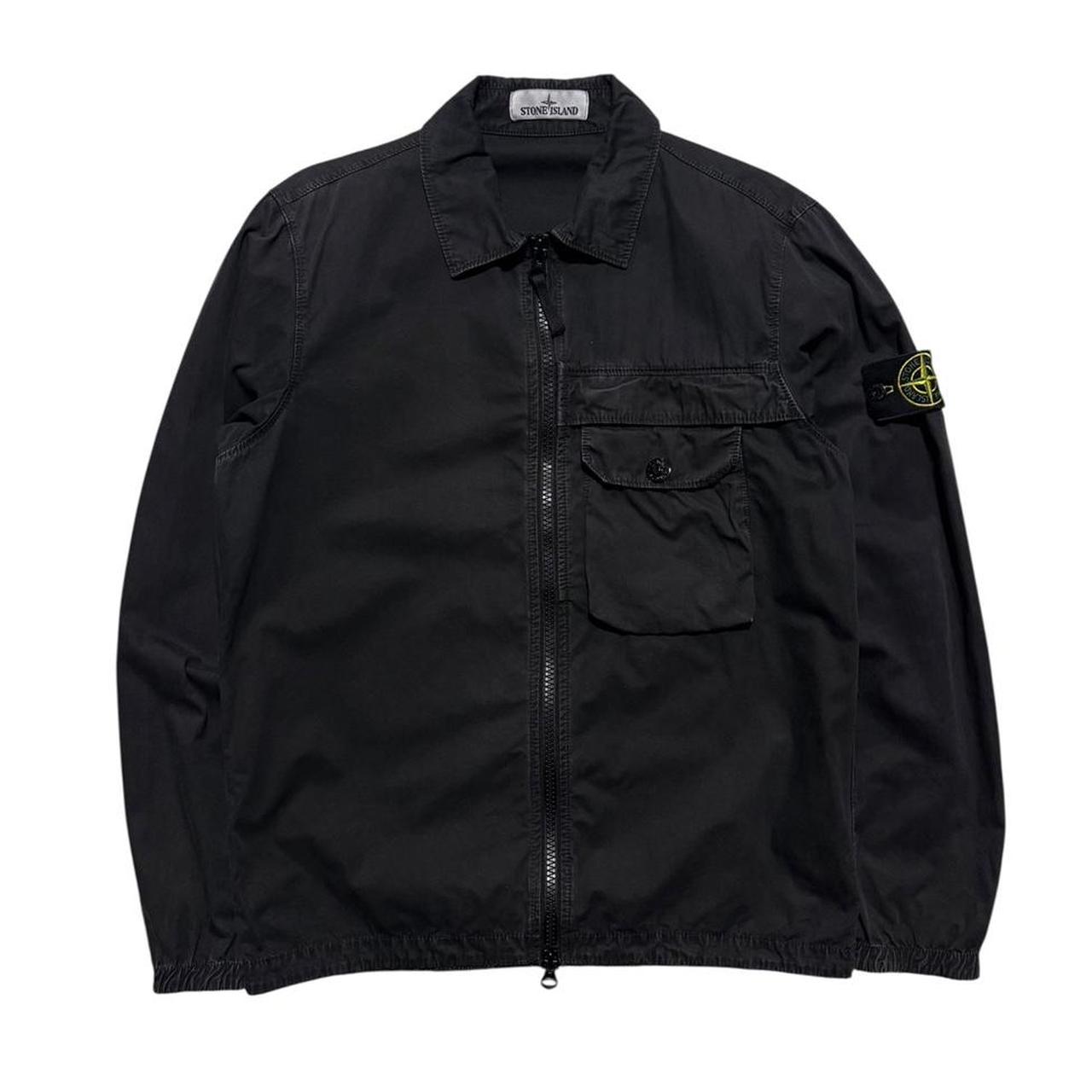 Stone Island Canvas Overshirt | Small, Black