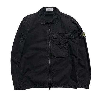 Stone Island Canvas Overshirt | Small, Black