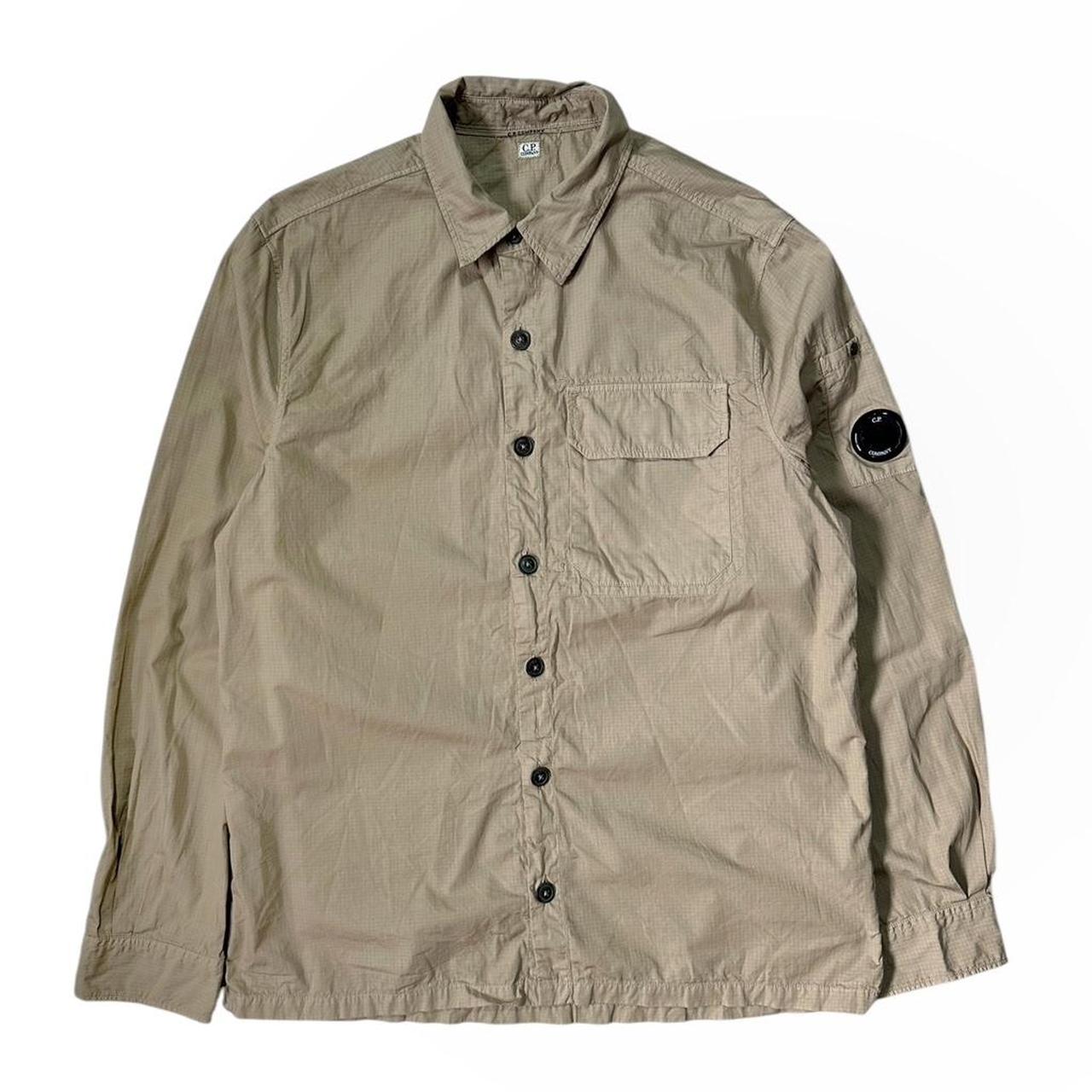 CP Company Beige Grid Overshirt