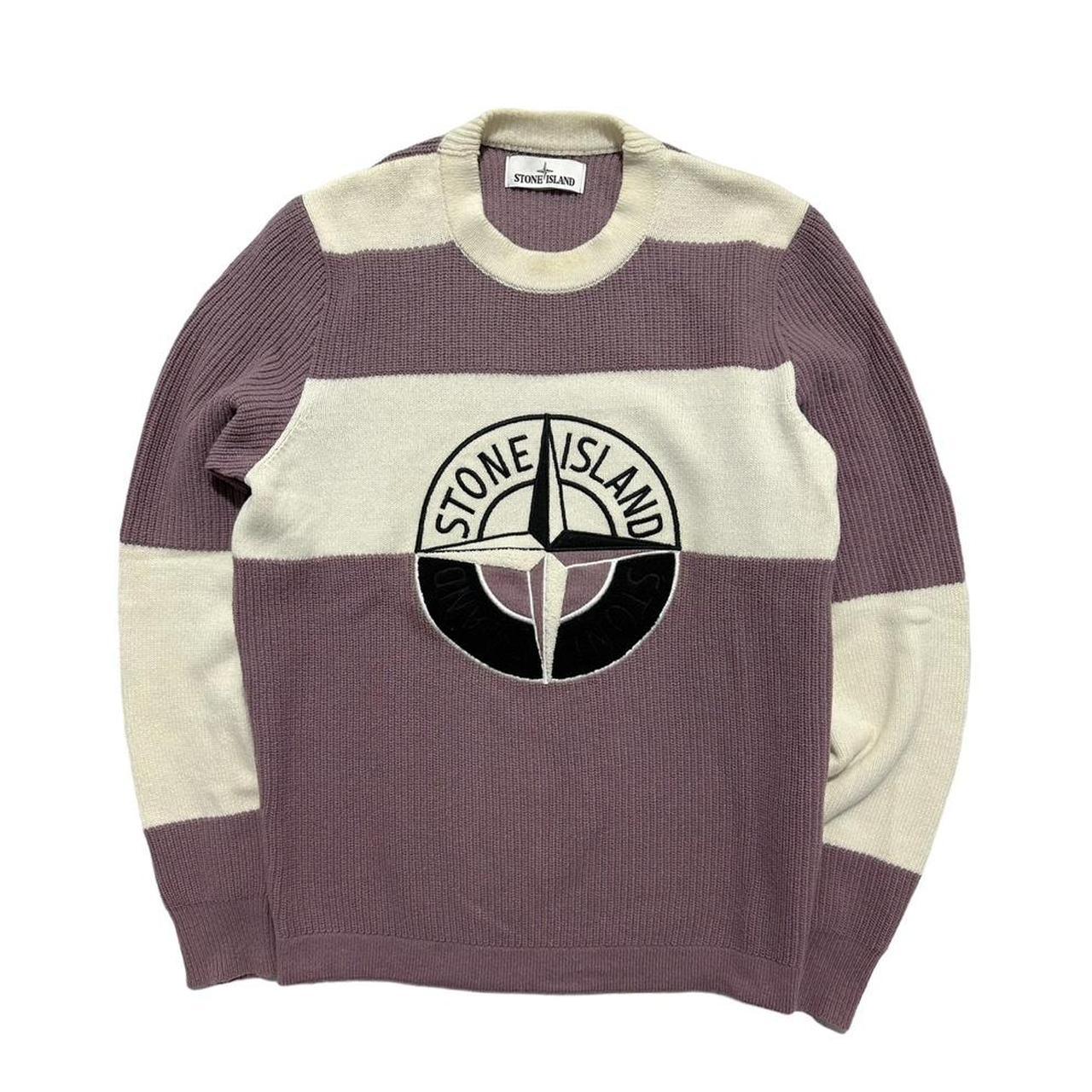 Stone Island Purple Knit Compass Crewneck - Known Source