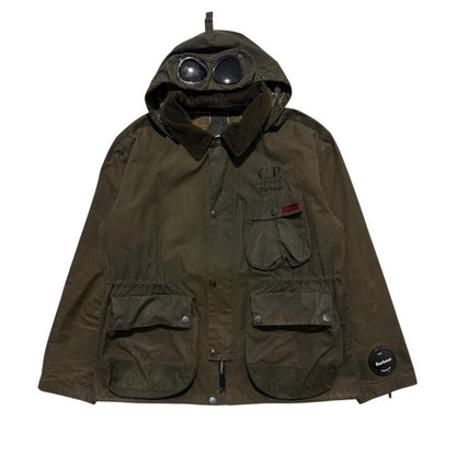 CP Company Barbour Wax Goggle Jacket | Large, Olive