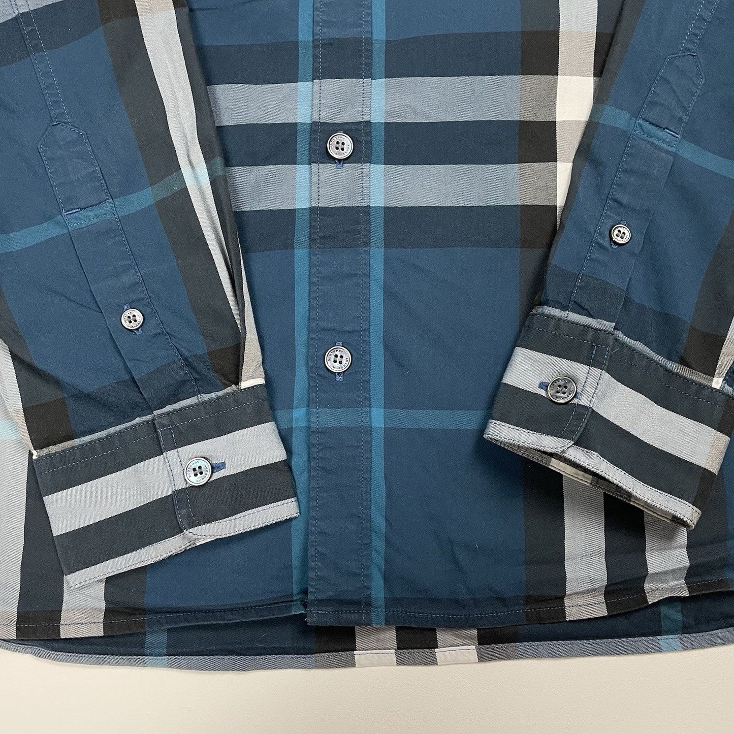 Burberry Nova Check Shirt, Size Small | O/S, Blue