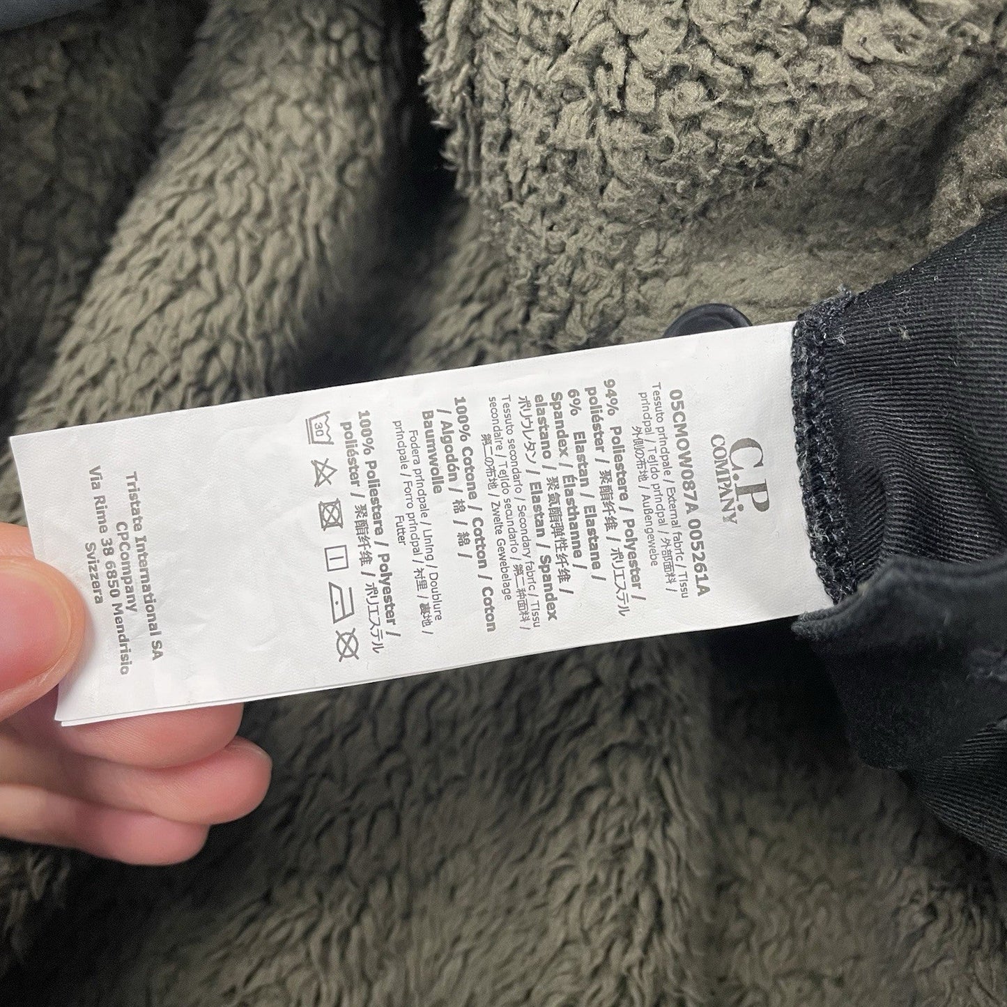 CP Company Soft Shell Fleece Lined Jacket, Size XL | O/S, Black