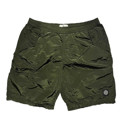 Stone Island Green Nylon Metal Swim Shorts - Known Source