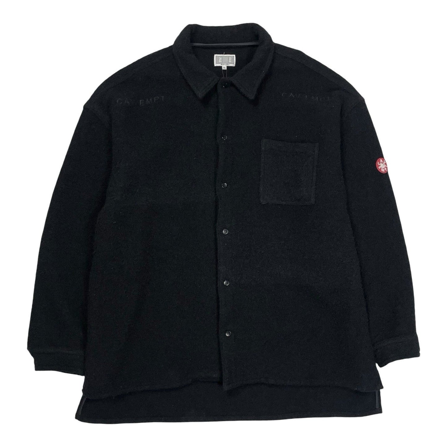 Cav Empt Wool Bouclé Overshirt, Size XL | O/S, Black